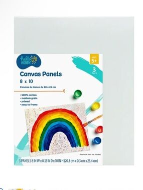 Hello Hobby Canvas Panels 8x10 - White (3 Pack)